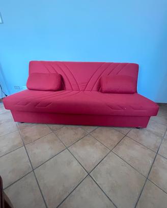 Divano letto moderno colore rosso/bordeaux