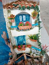 tegola antica decorata a mano 