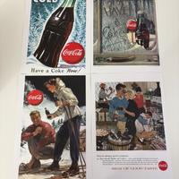Set 4 stampe vintage Coca-cola da incorniciare