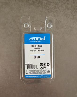 Crucial DDR5 4800 32GB CL40