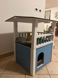Casetta in legno per gatti o cani di piccola tagli