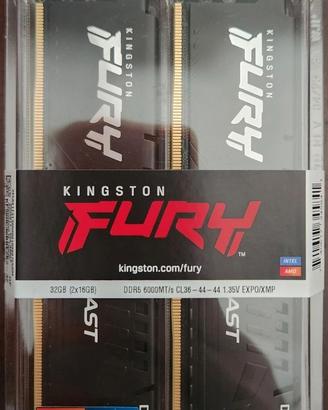 KINGSTON FURY BEAST 32GB (2 x 16GB) DDR5