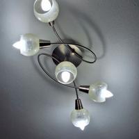 Plafoniera candelabro applique cinque luci a fiore