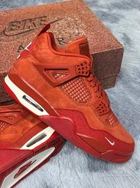 Scarpe da basket Air Jordan 4 Retro, arancioni.44