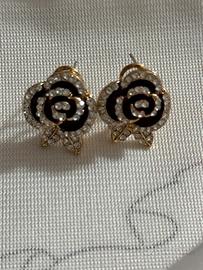 Orecchini rosa con strass,nuovi
