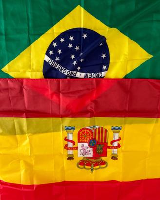 Bandiera Brasile e Spagna