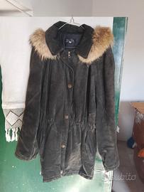 vintage giacca parka camoscio donna 44