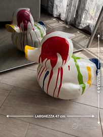 Papera decorativa in ceramica colorata