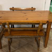 Tavolo con 2 panchette