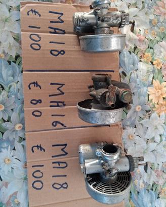 Carburatori varie misure per moto d'epoca