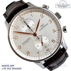 IWC Portuguese IW3714 Chronograph silver dial 2008