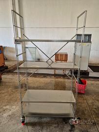 SCAFFALE INOX CARRELLATO USATO