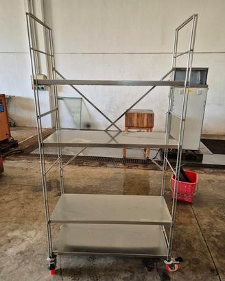 SCAFFALE INOX CARRELLATO USATO