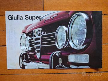 ALFA GIULIA SUPER dépliant brouchure 