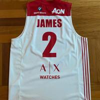 Maglia basket Mike James Olimpia Milano Eurolega
