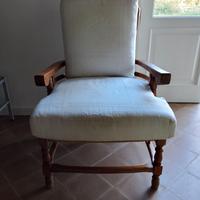 Poltrone di legno chiaro 2 pz