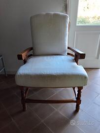 Poltrone di legno chiaro 2 pz