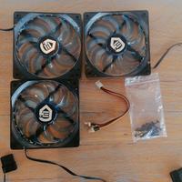 Ventole PC + sdoppiatore + viti di fissaggio