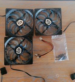 Ventole PC + sdoppiatore + viti di fissaggio