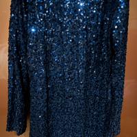 Abito paillettes blu marino