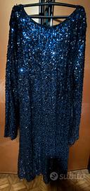 Abito paillettes blu marino