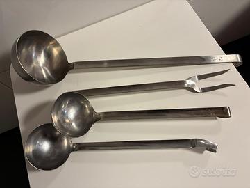 Lotto utensili cucina professionale acciaio inox