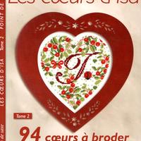 Les coeurs d'Isa: 94 cuori a punto croce