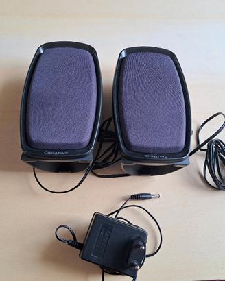 coppia casse acustiche piccole con filo