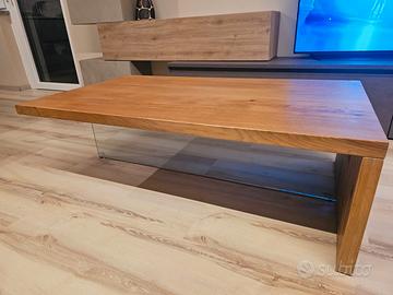 Tavolino legno massello 120x70x38