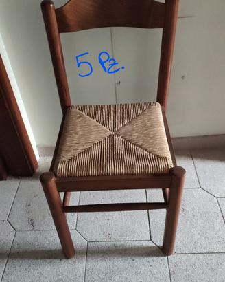 5 sedie in legno seminuove 