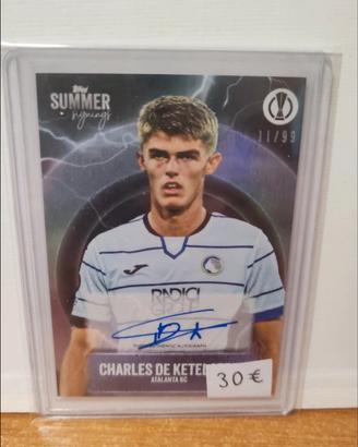 Carte calcio Topps Charles De Ketelaere auto