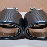 Terminali finali scarico in carbonio ovali