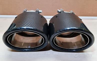 Terminali finali scarico in carbonio ovali