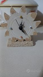 Orologio da tavolo in pietra leccese