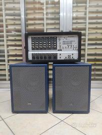 Impianto audio casse Etek mixer Phonic Powerpod