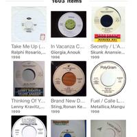 Vinili 45 giri jukebox anni 90