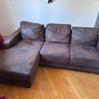 Divano ecopelle marrone