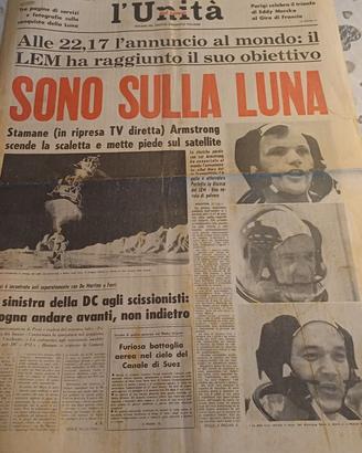 Quotidiano storico originale 21 Luglio 1969 Sbarco