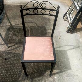 sedia ferro battuto vintage 