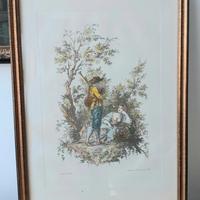 Coppia antiche stampe F. Boucher e F.Bartolozzi