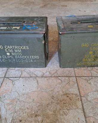 cassette militari di munizioni in metallo
