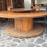 Tavolo Legno Artigianale - da Bobina Industriale