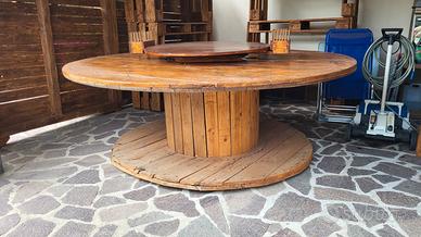 Tavolo Legno Artigianale - da Bobina Industriale