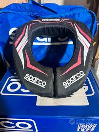 Collare kart Sparco K-Ring nero e rosso