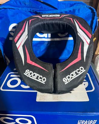 Collare kart Sparco K-Ring nero e rosso