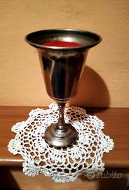 CALICE ANTICATO CON CANDELA FUSA ALL'INTERNO