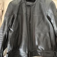Giubbino moto vera pelle
