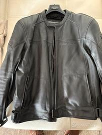Giubbino moto vera pelle