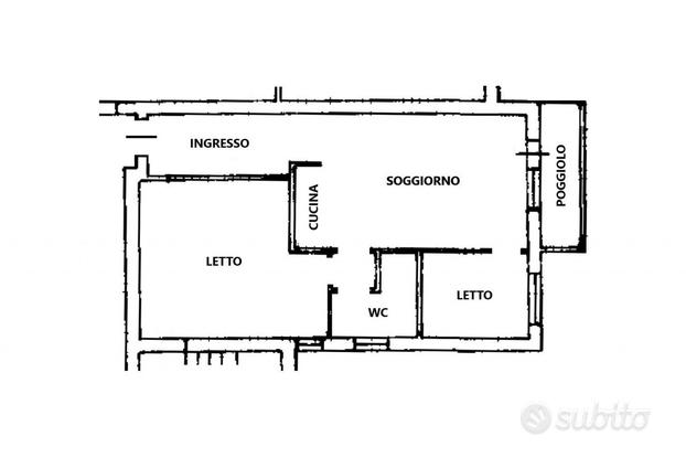 Appartamento trilocale (sub 1) con garage