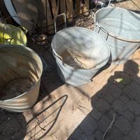 Secchio zincato vasche anni 60